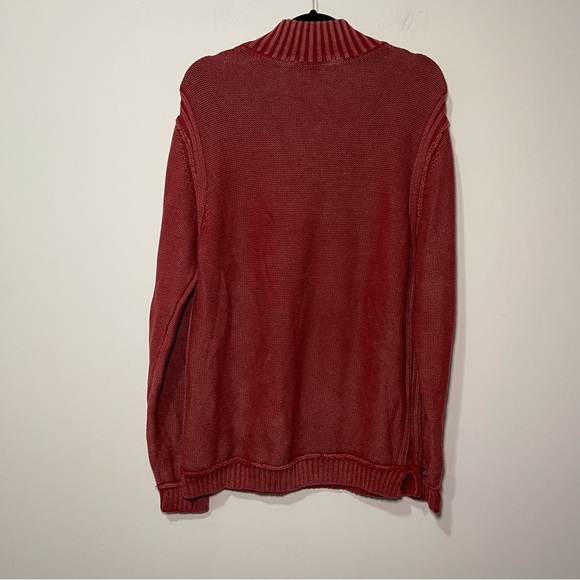 Tommy Bahama Men’s Red Cotton Quarter-Zip Pullover Sweater XL fisherman nautical - Picture 9 of 12